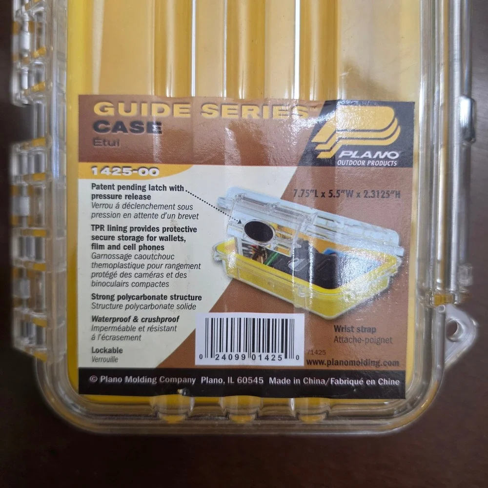 PELICAN PLANO Waterproof Micro Cases Unisex Yellow Clear 3 Piece Lot